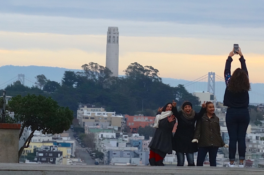 Travelers on Lombard Street