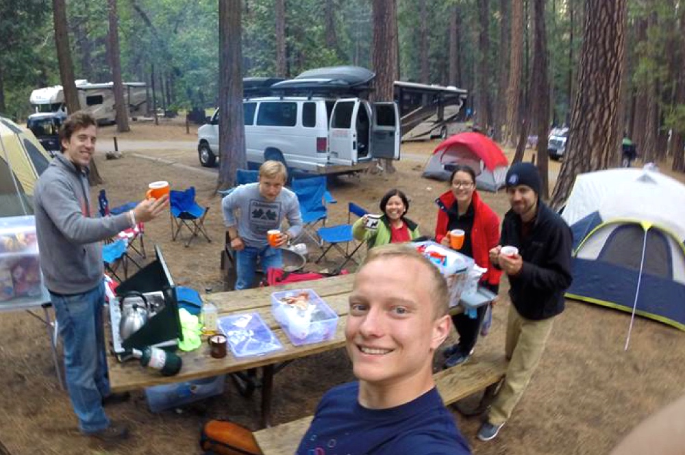 Yosemite Camping Trip Campsite Selfie